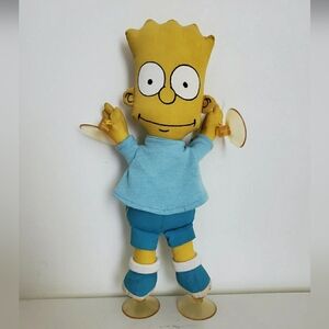 1990 Vintage Bart Simpson Window Cling Plush Doll 11" Matt Grogning